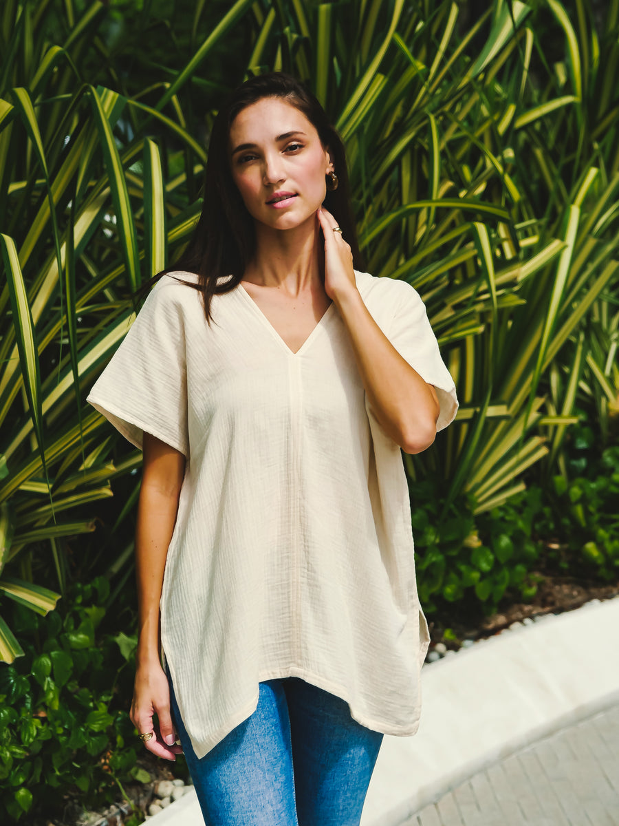 The Astrid Kaftan Top | Double Gauze