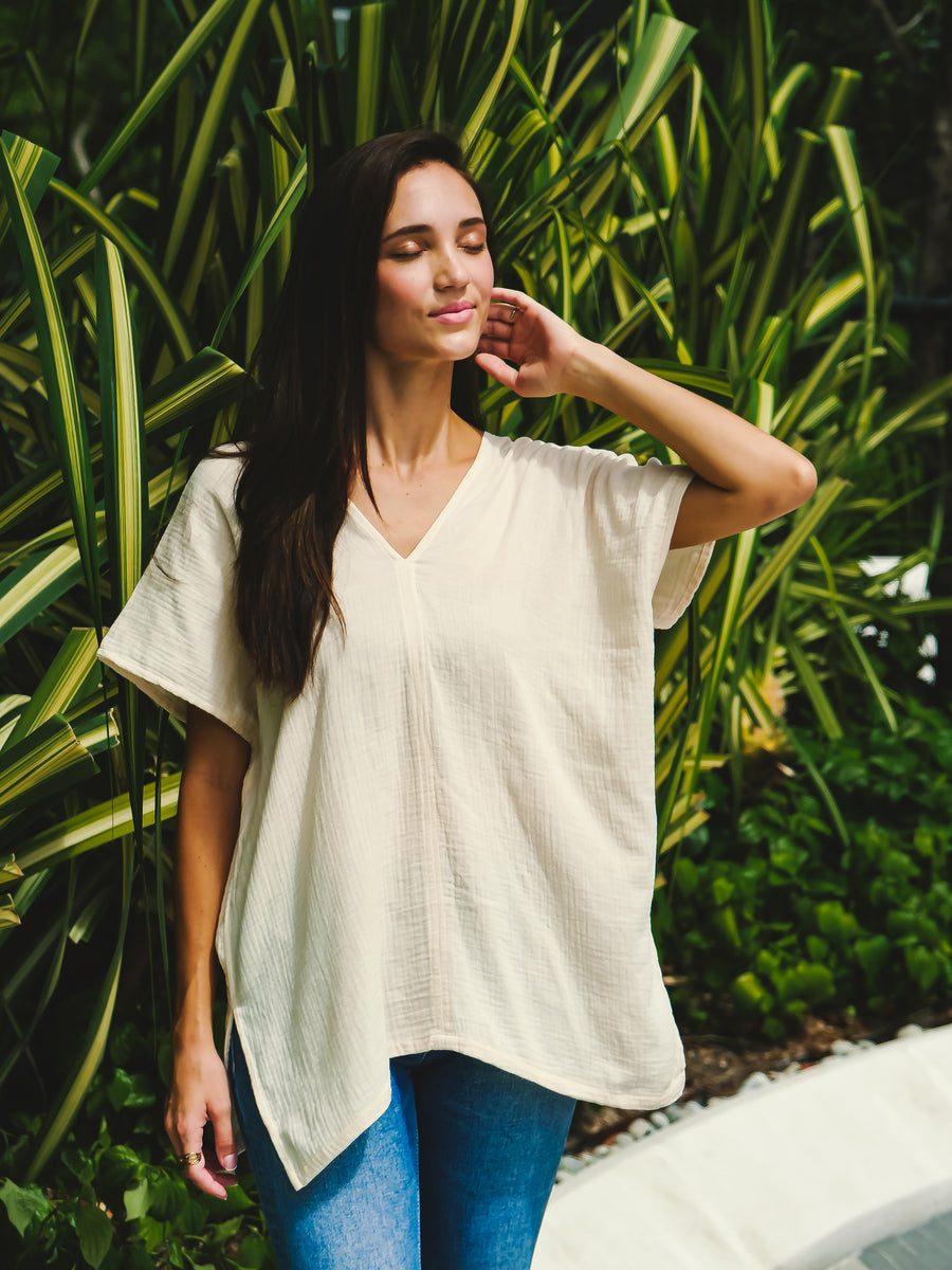The Astrid Kaftan Top | Double Gauze
