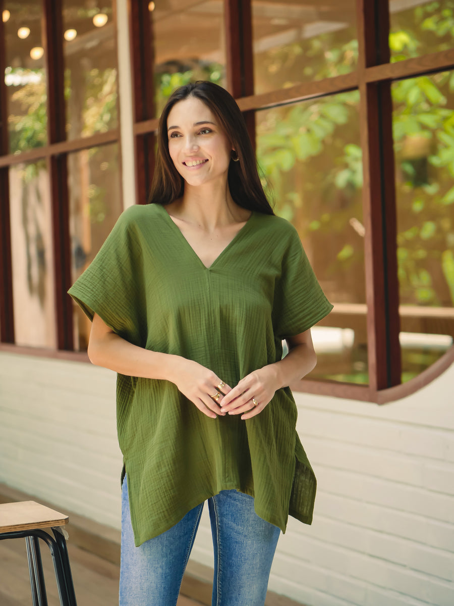 The Remi Kaftan Top | Double Gauze