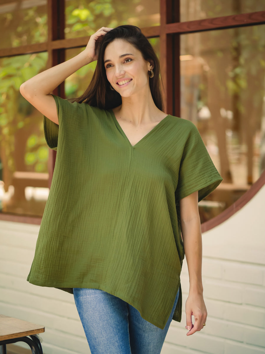 The Remi Kaftan Top | Double Gauze
