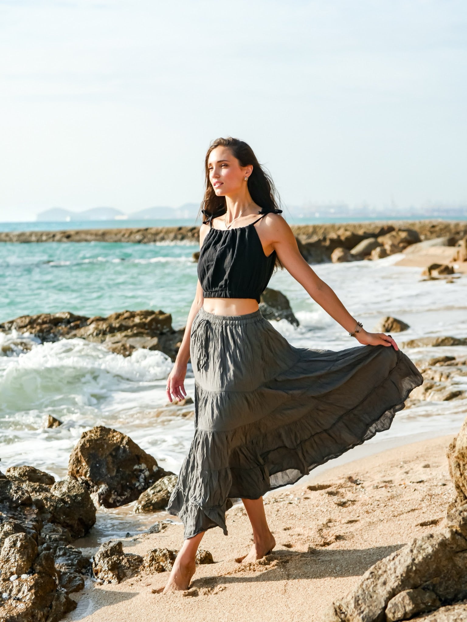 Cyra Maxi Skirt | Cotton Gauze