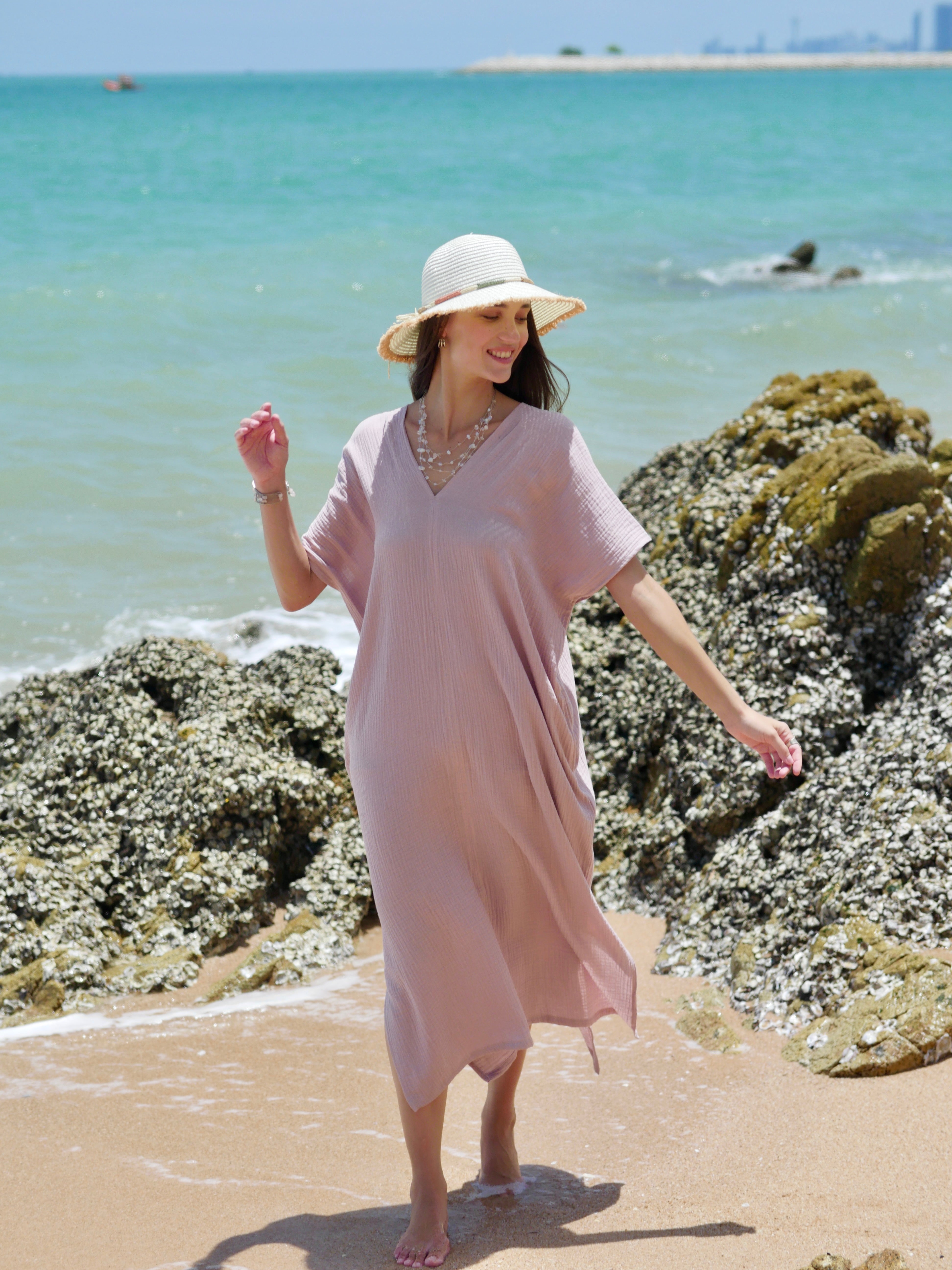 Rosewater Kaftan Dress