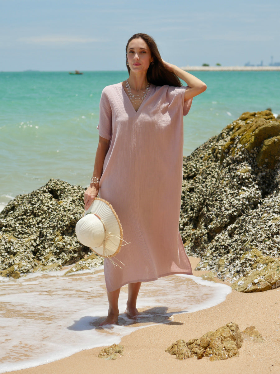 Rosewater Kaftan Dress