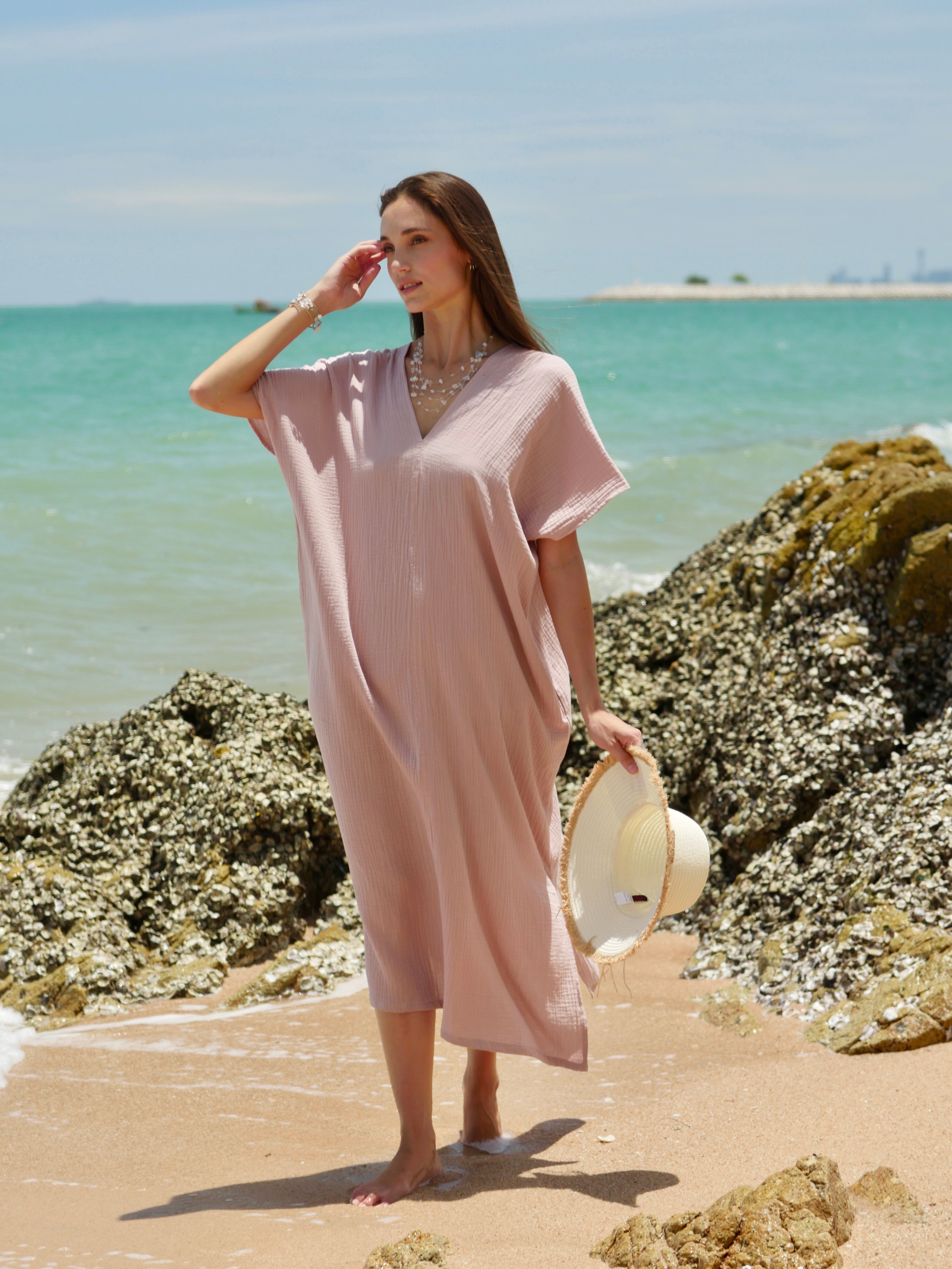 Rosewater Kaftan Dress