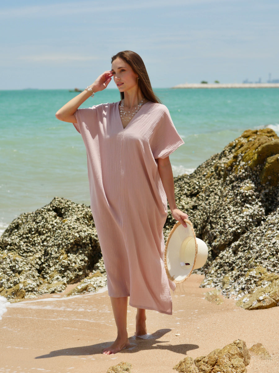Rosewater Kaftan Dress