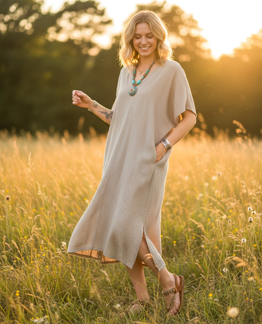 Sand Ease Organic Double Gauze Dress
