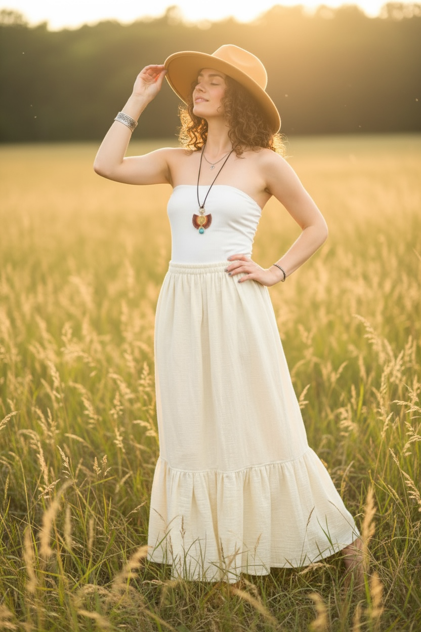 Cloud Drift Maxi Gauze Skirt