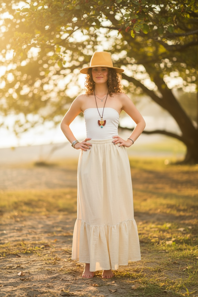 Cloud Drift Maxi Gauze Skirt