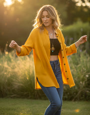 Mustard Double Gauze Top