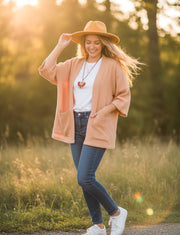 Desert Sand Double Gauze Kimono Cardigan