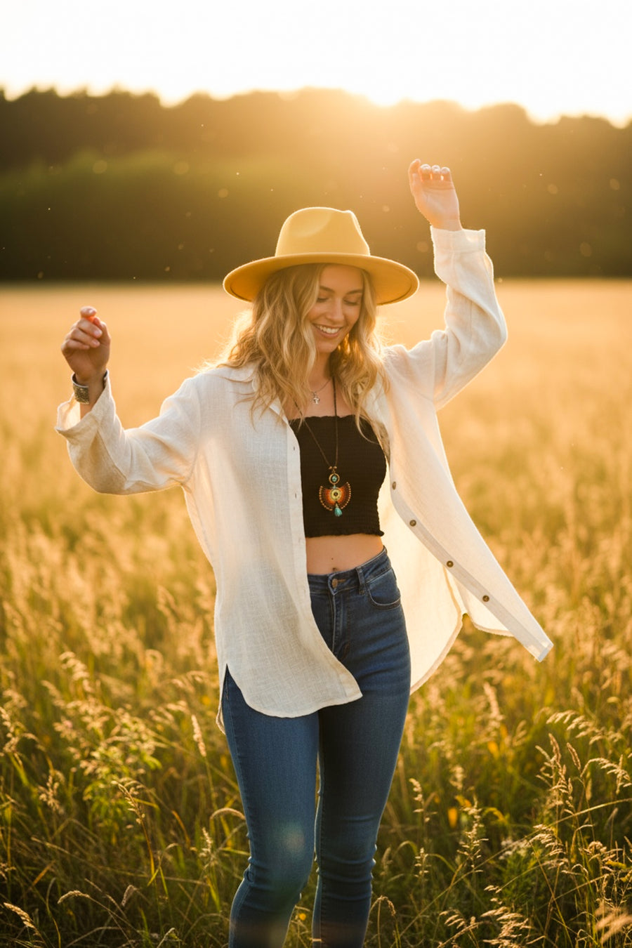 Natural Ease Button-Up – Organic Cotton Gauze