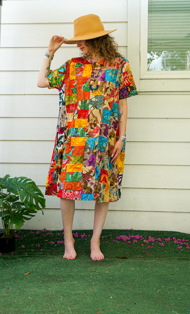 Pastiche Parade Patchwork Bohemian Dress