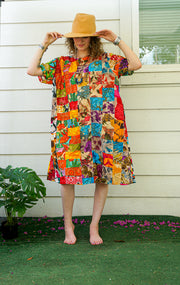 Pastiche Parade Patchwork Bohemian Dress