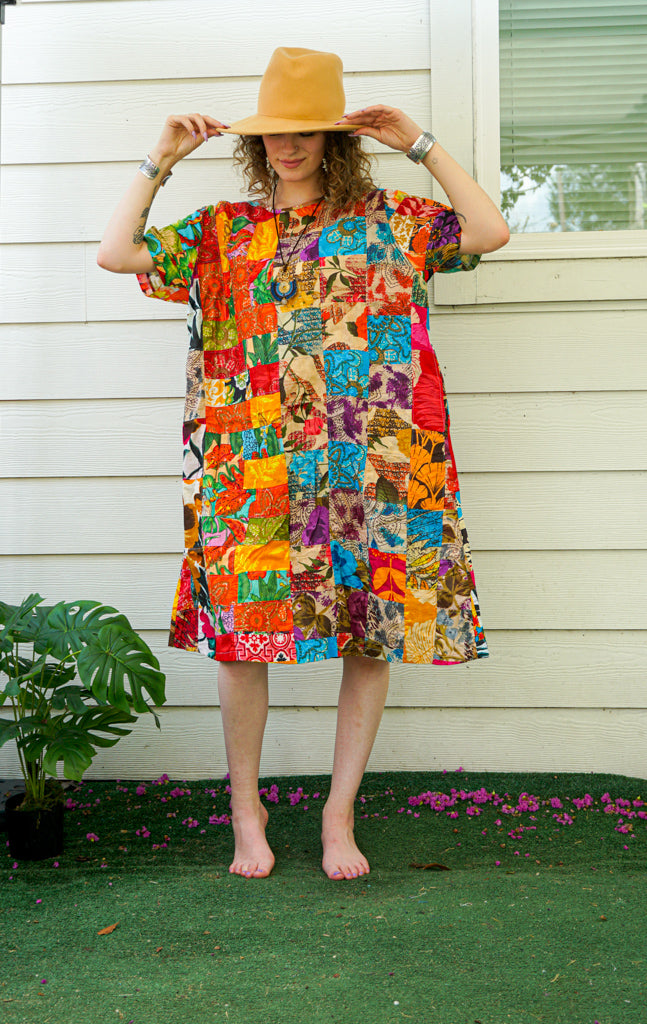Pastiche Parade Patchwork Bohemian Dress