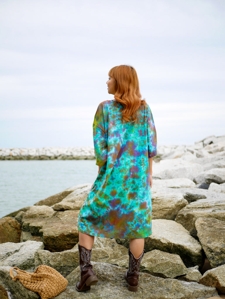 Peace Prism Boho Hippie Oversized Cotton Tunic Shirt Dress