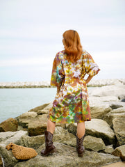 Amber Heart Boho Hippie Oversized Cotton Tunic Shirt Dress