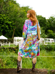 Heart Harmony Boho Hippie Oversized Cotton Tunic Shirt Dress