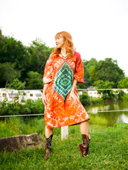 Diamond Ember Boho Hippie Oversized Cotton Tunic Shirt Dress