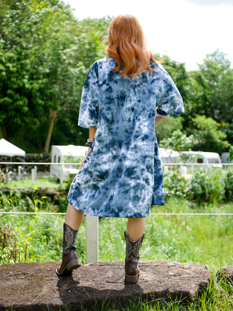 Mandala Dream Boho Hippie Oversized Cotton Tunic Shirt Dress