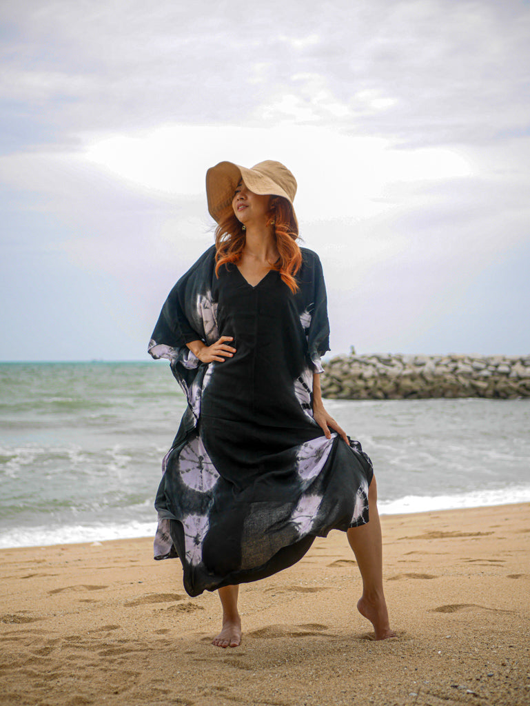 Moonwave Shibori Kaftan Dress