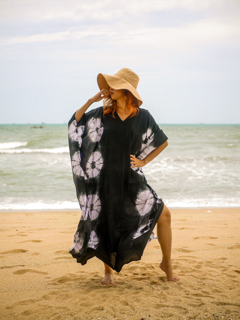 Moonwave Shibori Kaftan Dress