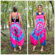 Hippie Glow Racerback Dungarees Jumpsuit Romper