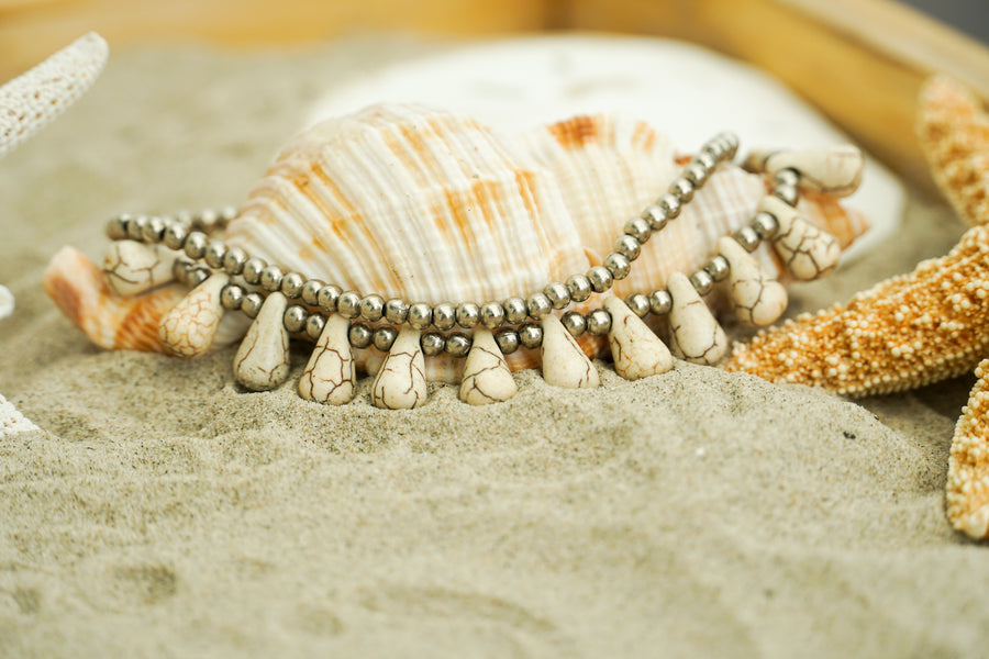 Ivory Drift Bracelet | Coastal Boho Beaded Style