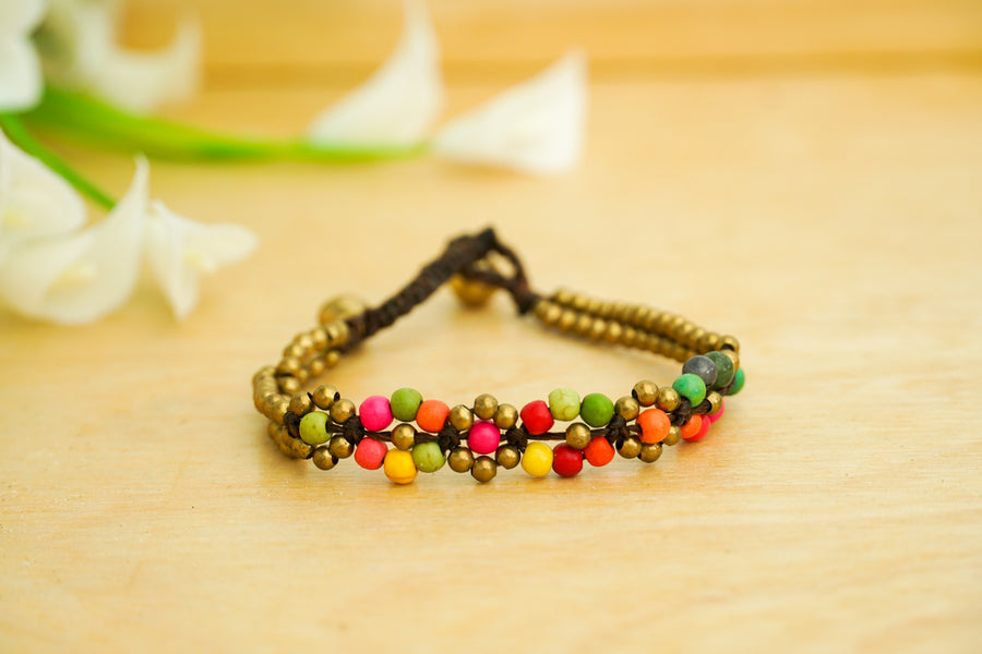 Sunburst Beaded Bracelet | Colorful Boho Style