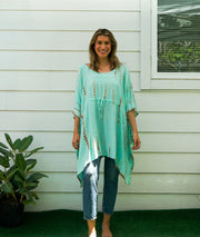 Mint Breeze Hand Dyed Tunic
