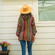 Ethnic Flair Cover Up Hooded Jacket Cardigan with Pockets