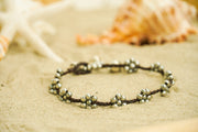 Floral Bead Bracelet – Silver | Minimal Boho Style