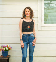 Double Gauze Crop Cami