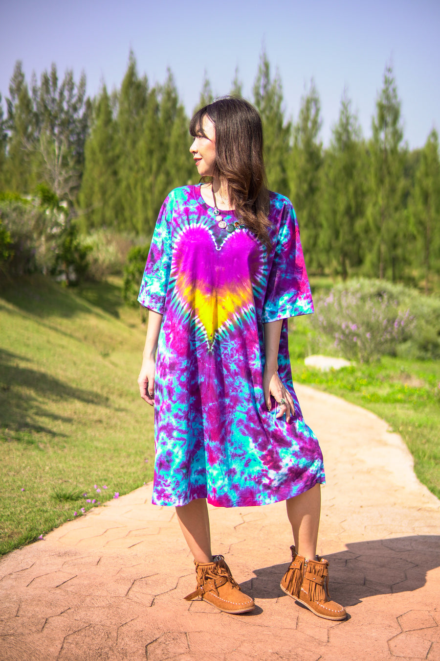 Heart of the Sky Hand Dyed Boho Hippie Dress