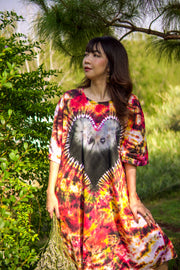 Rustic Love Hand Dyed Boho Cotton Dress with Pockets