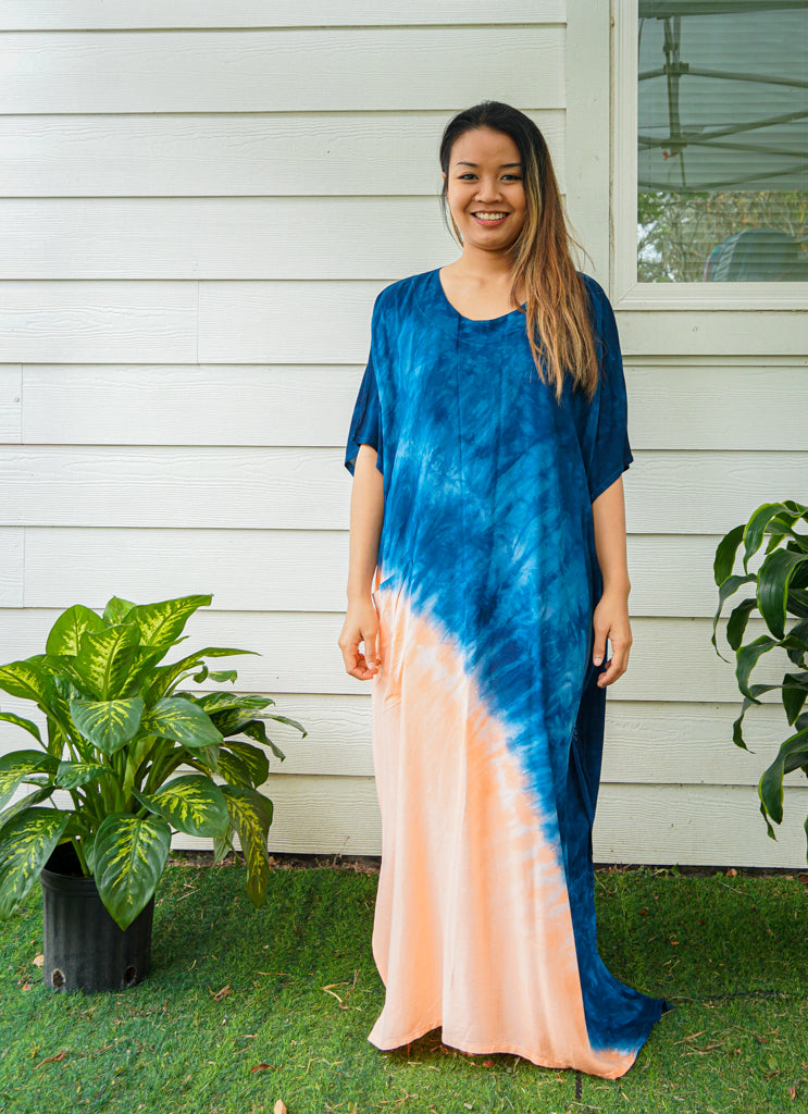 Peach Tide Tie Dye Kaftan