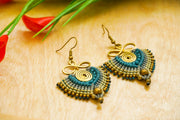 Ocean Mist Spiral Macramé Boho Earrings