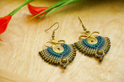 Ocean Mist Spiral Macramé Boho Earrings
