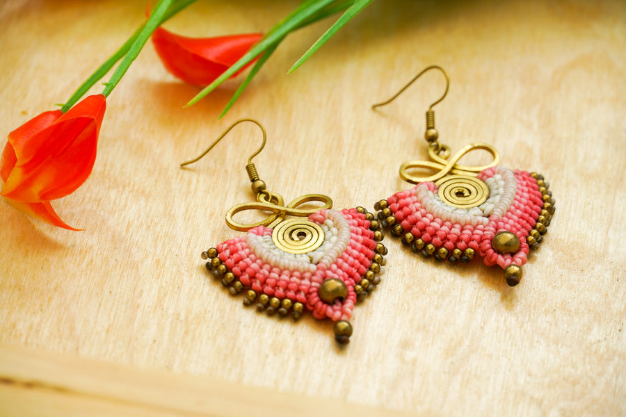 Desert Bloom Micro Macrame Boho Earrings