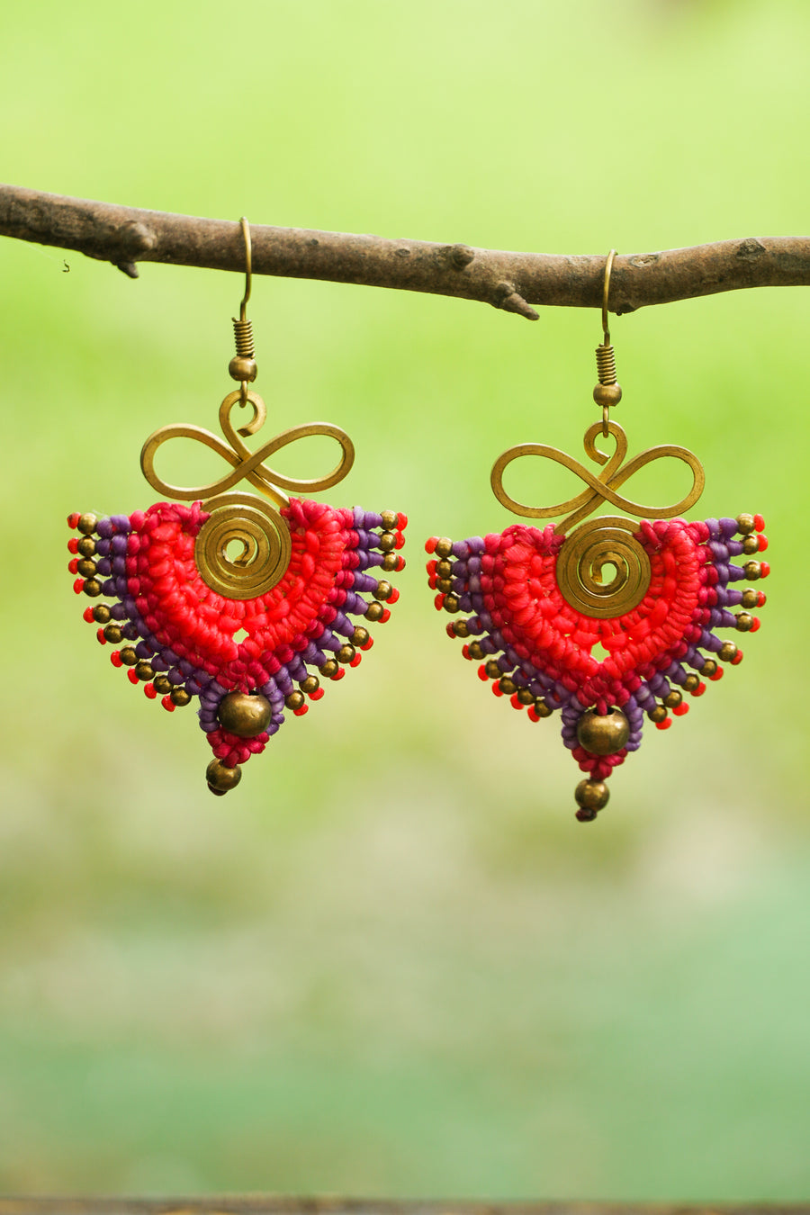Bohemian Aura Micro Macrame Boho Earrings