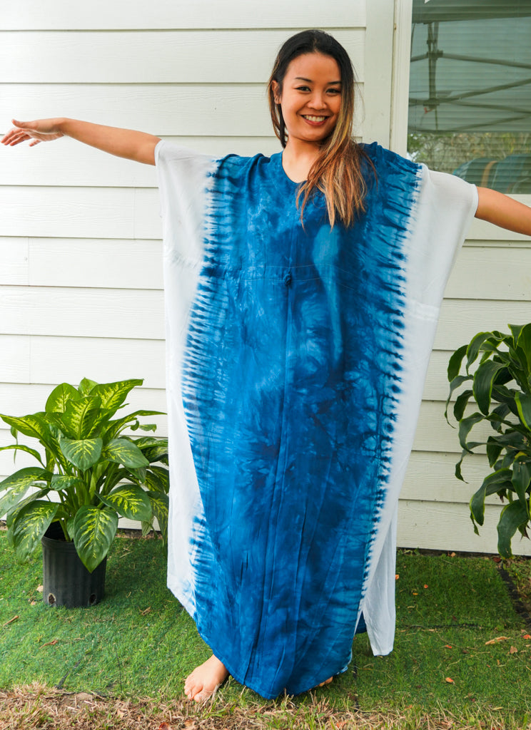 Blue Nebula Tie Dye Kaftan