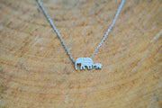 Mama & Baby Elephant Necklace – Sterling Silver