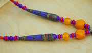 Amethyst & Amber Mosaic Statement Necklace