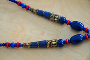 Cobalt Blue Mosaic Statement Necklace