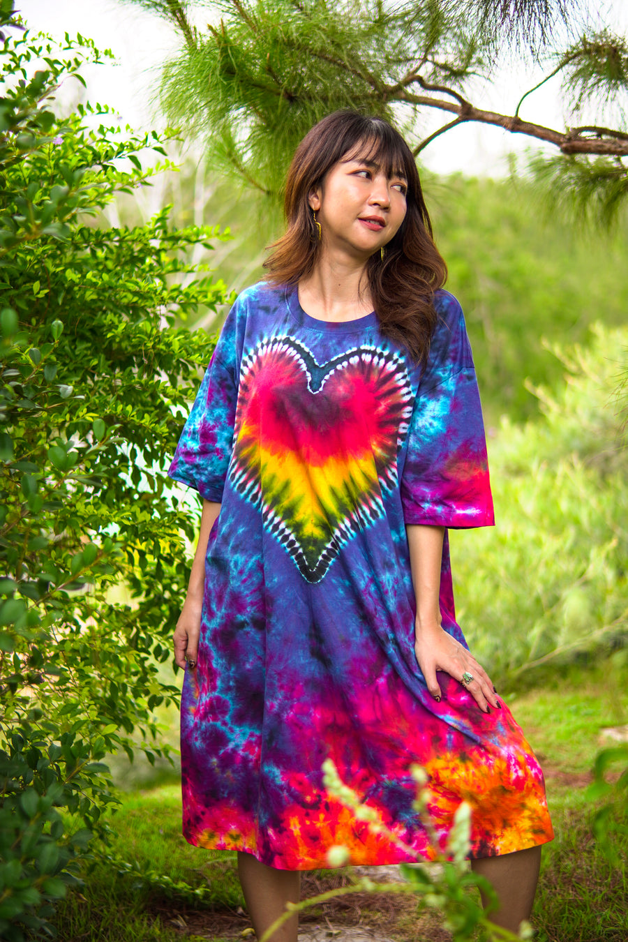 Boho Love Hand Dyed Boho Cotton Dress with Pockets