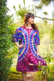 Boho Wings Hand Dyed Boho Cotton Dress with Pockets