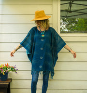 Ocean Moon Tunic Boho Kaftan Blouse