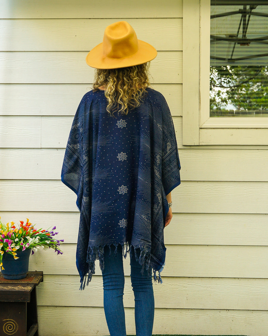 Midnight Moon Tunic Boho Kaftan Blouse