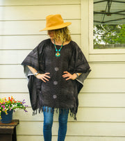 Black Moon Tunic Boho Kaftan Blouse