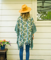 Blue Agave Tunic Boho Kaftan Blouse