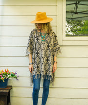 Desert Sage Tunic Boho Kaftan Blouse